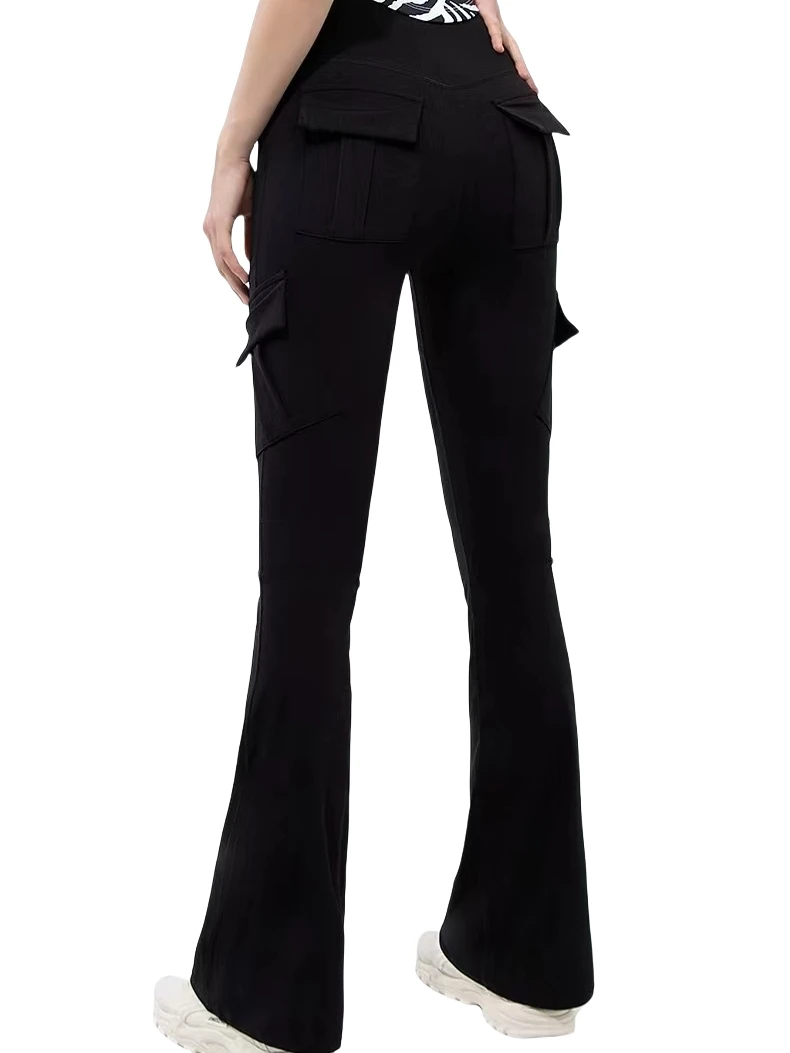 Legginsy do jogi z wysokim stanem i kieszeniami Wielo
