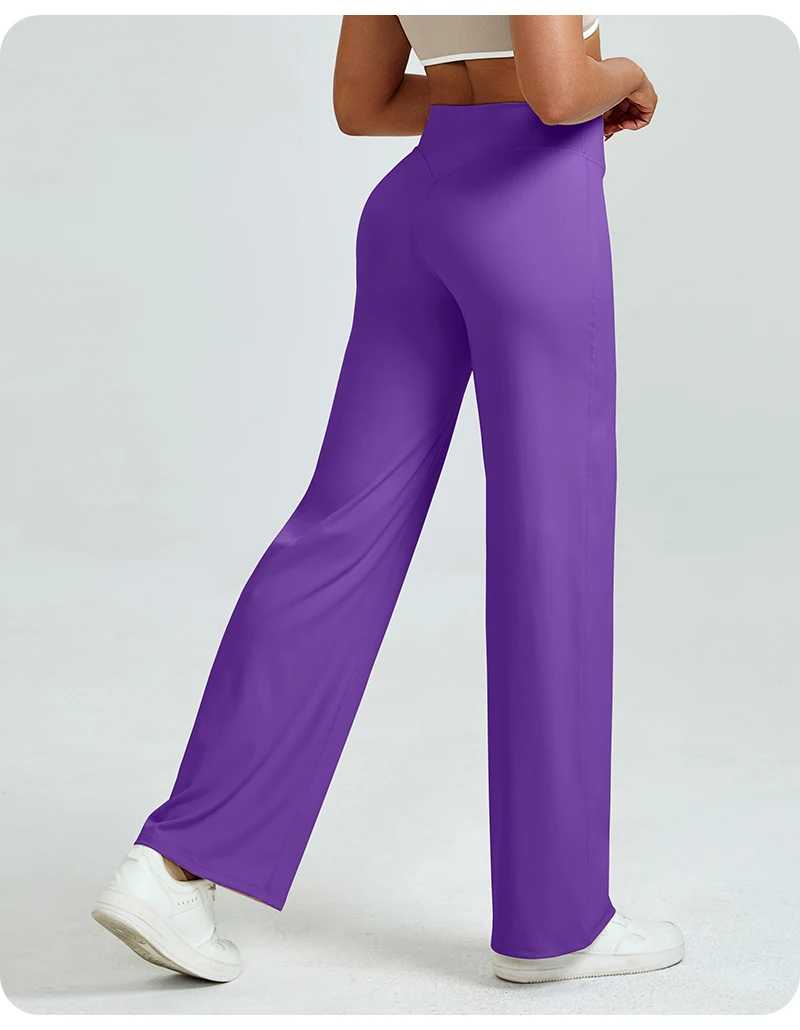 Legginsy do jogi z wysokim stanem modelujące pośladki Irisa fioletowa