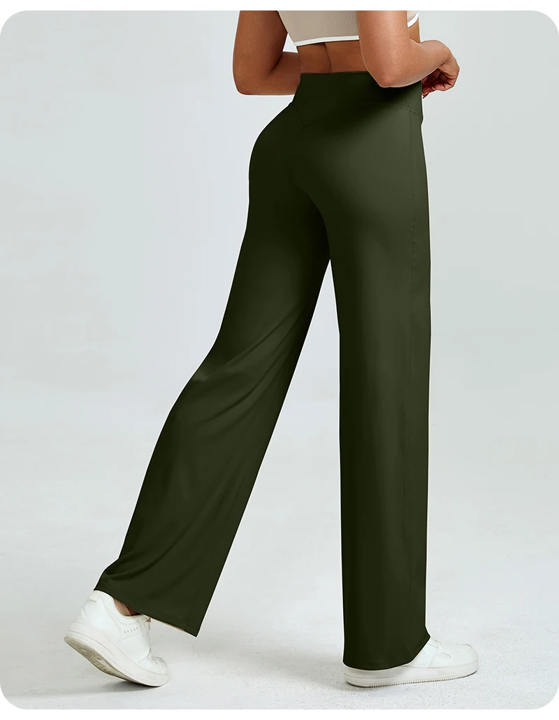 Legginsy do jogi z wysokim stanem modelujące pośladki Zielony