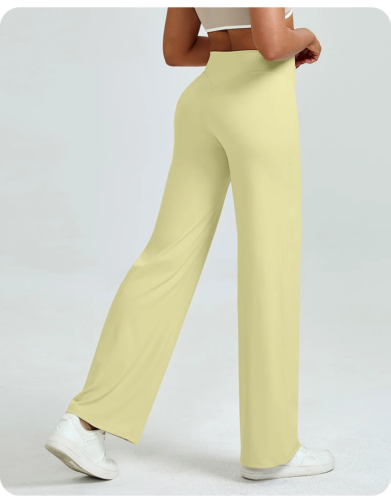Legginsy do jogi z wysokim stanem modelujące pośladki żółty