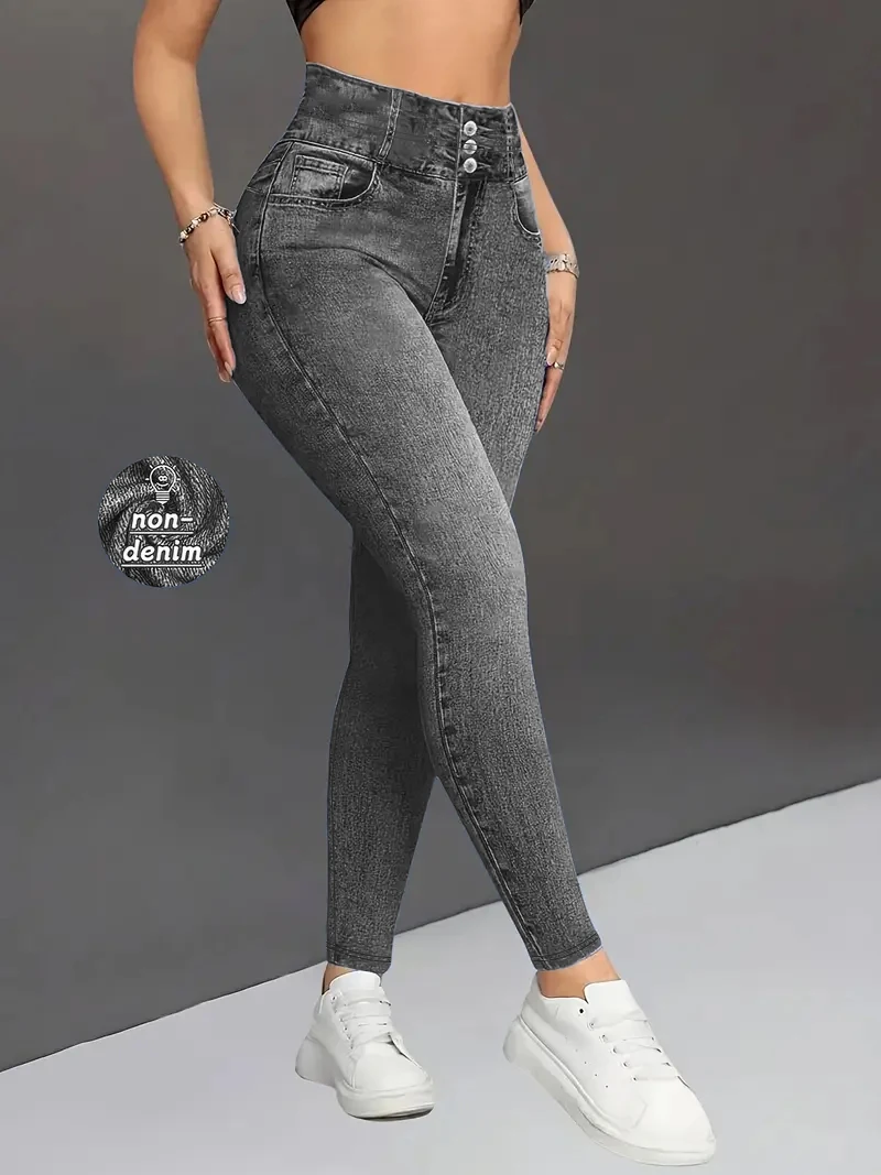 Legginsy do jogi modelujące brzuch i pośladki codzienne Czarny