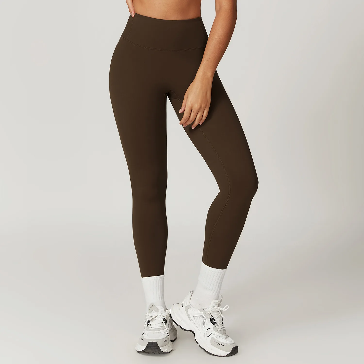 Legginsy do jogi wysokim stanem Push Up sportowe fitness Ciemny niebieski