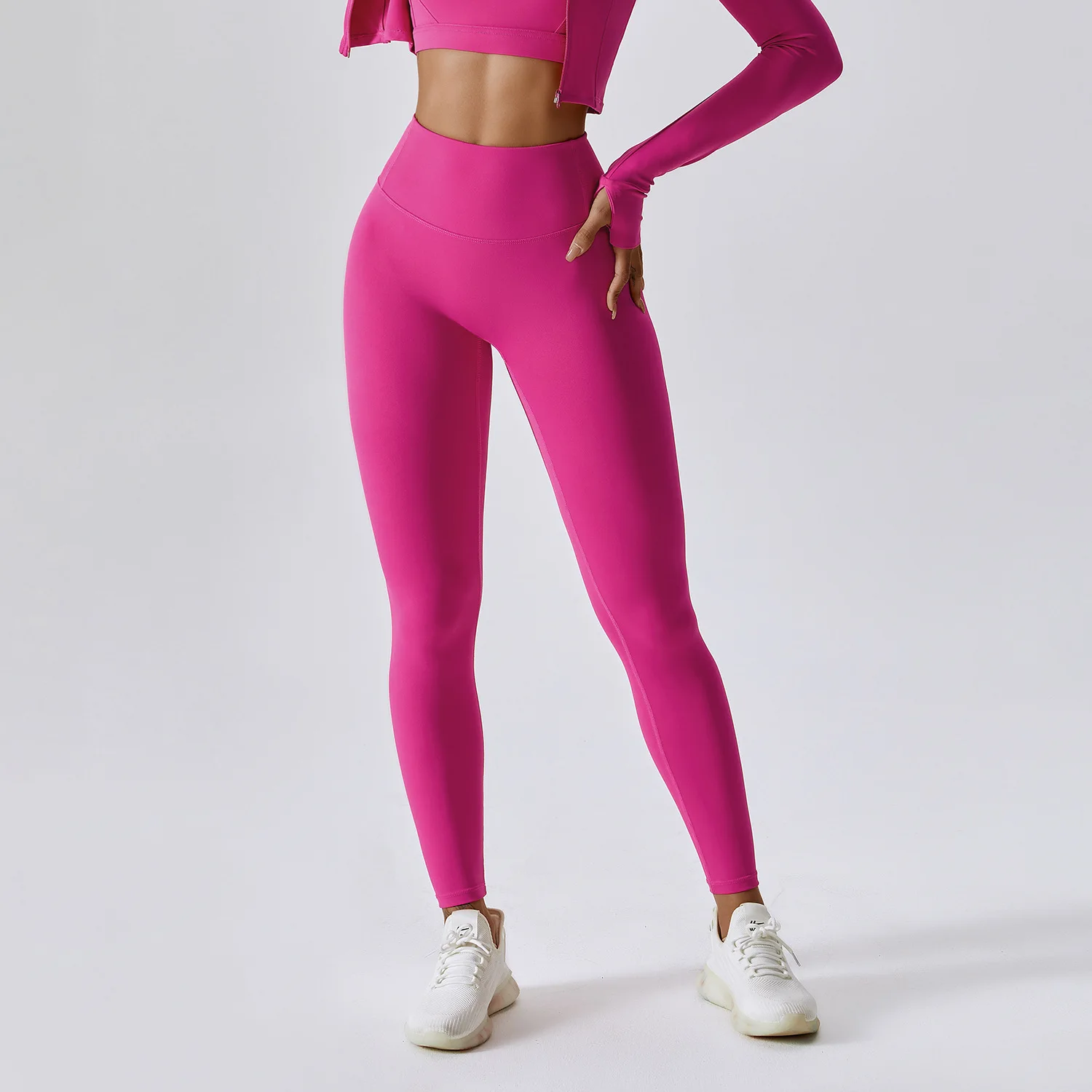 Legginsy do jogi wysokim stanem Push Up sportowe fitness Jezioro błękitne
