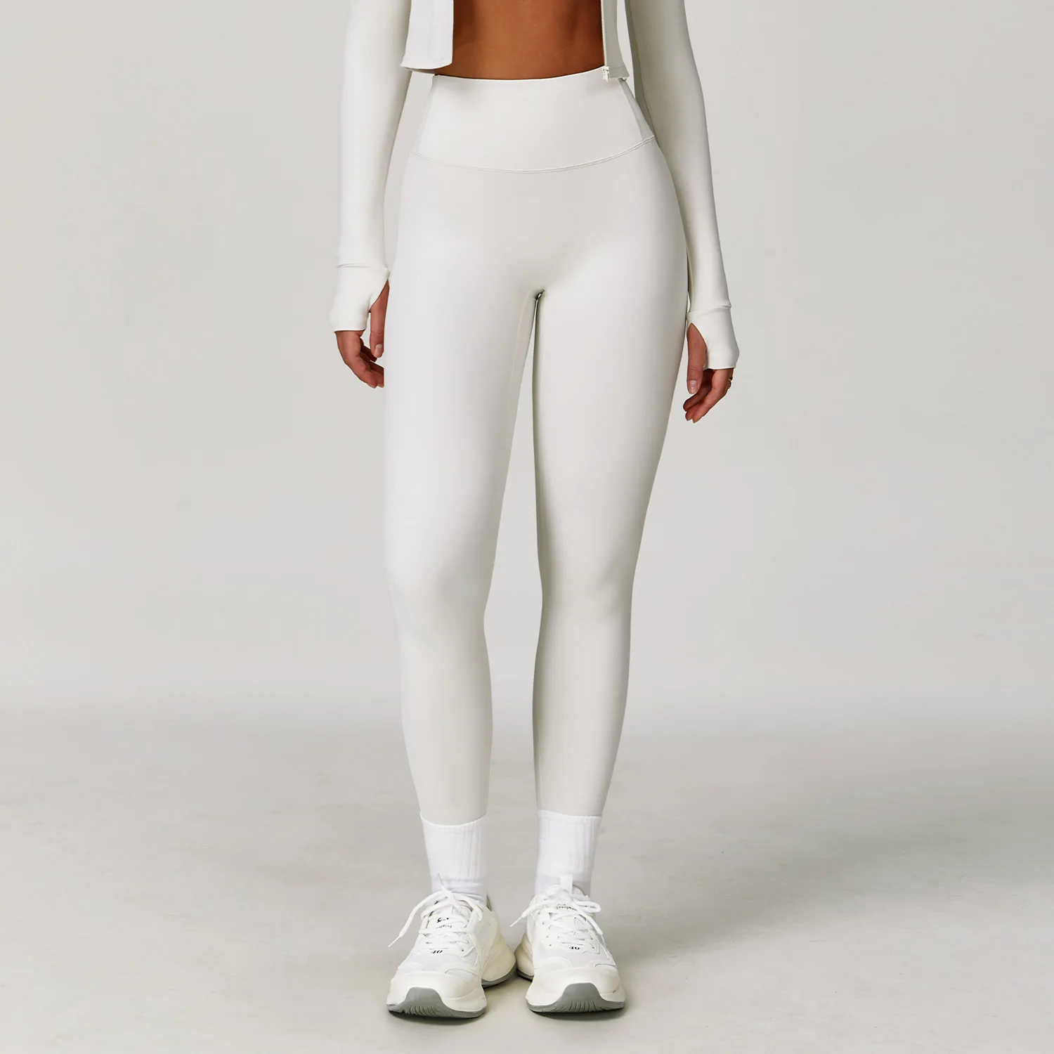 Legginsy do jogi wysokim stanem Push Up sportowe fitness Niebieski ming