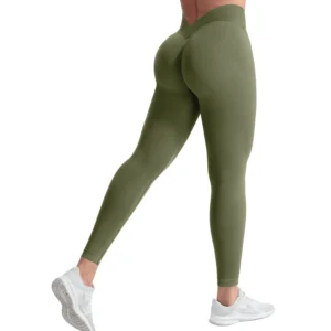 Legginsy modelujące do jogi z kontrolą brzucha Zielony