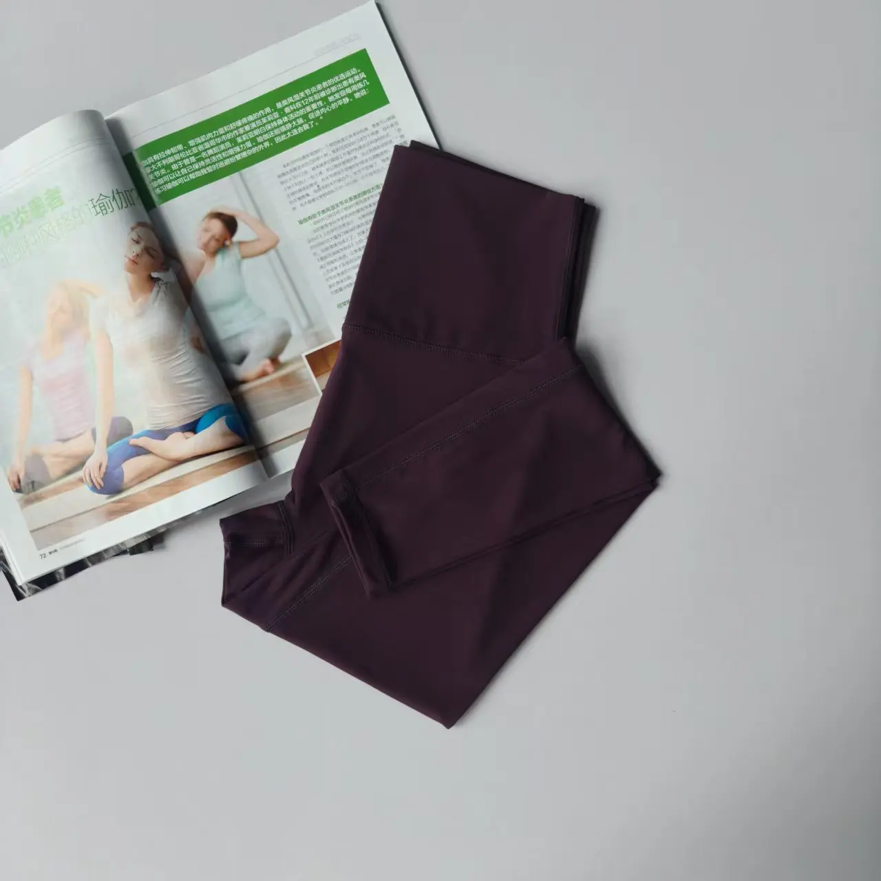 Legginsy sportowe damskie wysoki stan szybkoschnące fitness Zielony mech