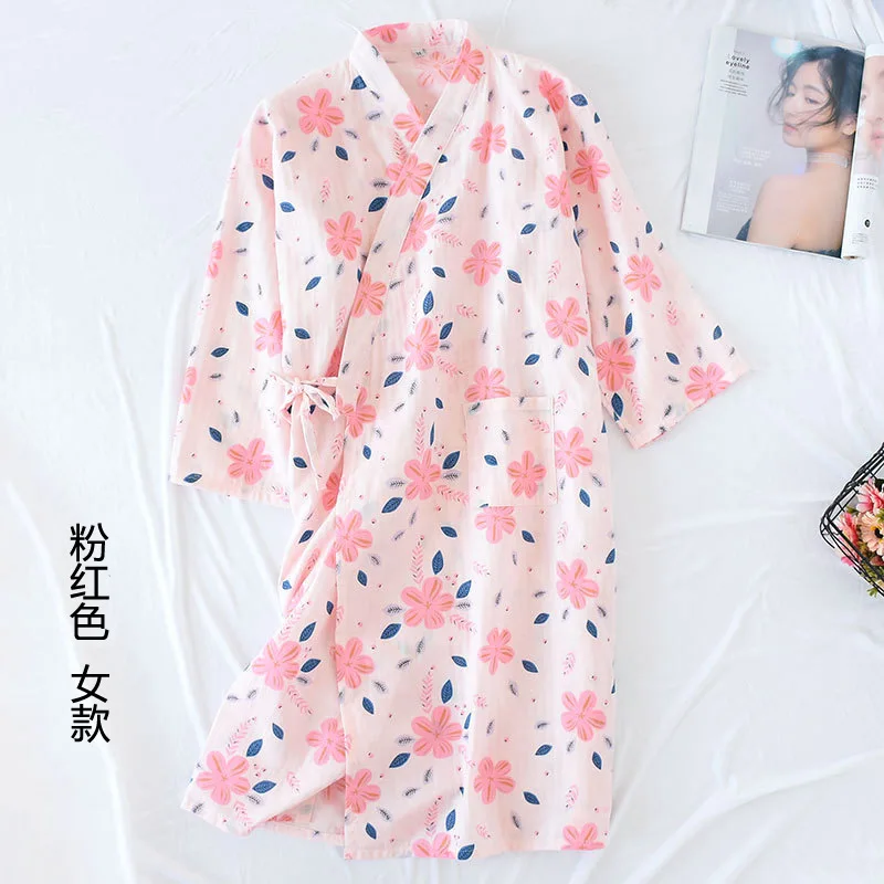 Lekka bawełniana piżama kimono yukata na lato Wielo