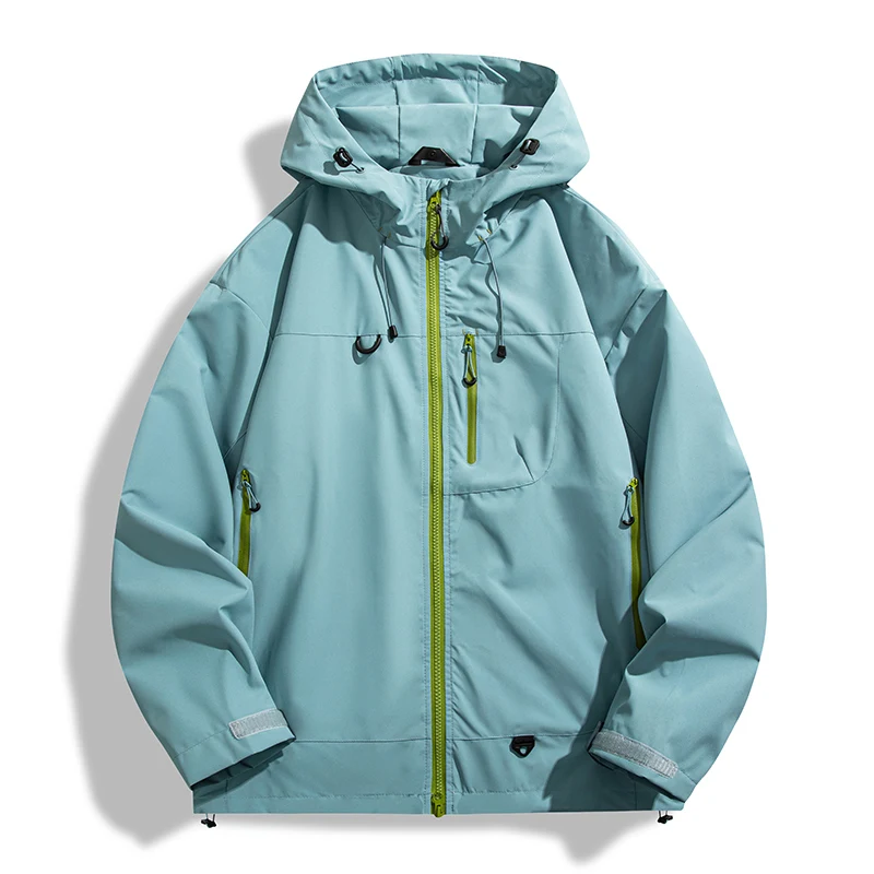 Lekka wiatrówka unisex na trekking i górskie wędrówki Szary