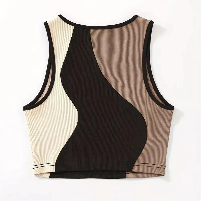 Letni crop top z nadrukiem Brasil Złoto