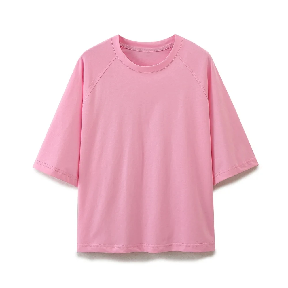 Letni komplet sportowy damski — T-shirt i luźne spodnie ze sznurkiem Beżowy