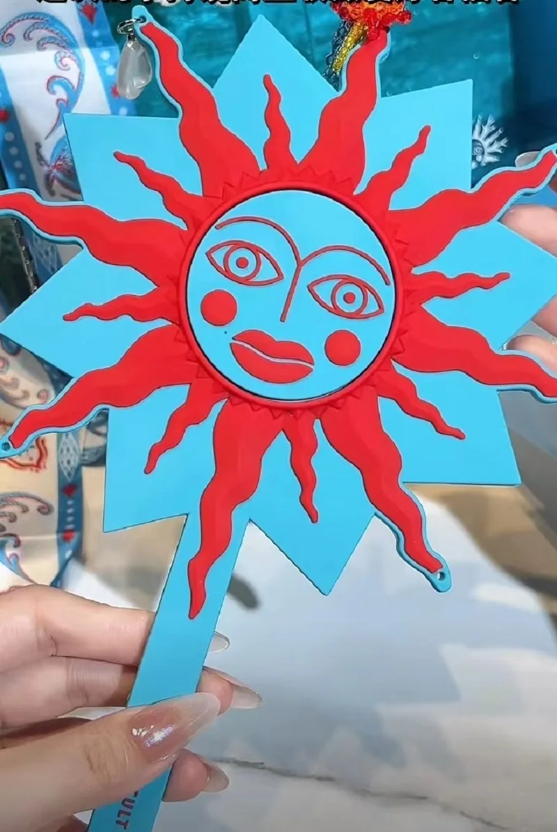 Lusterko ręczne Girlcult designerskie do makijażu Niebieski