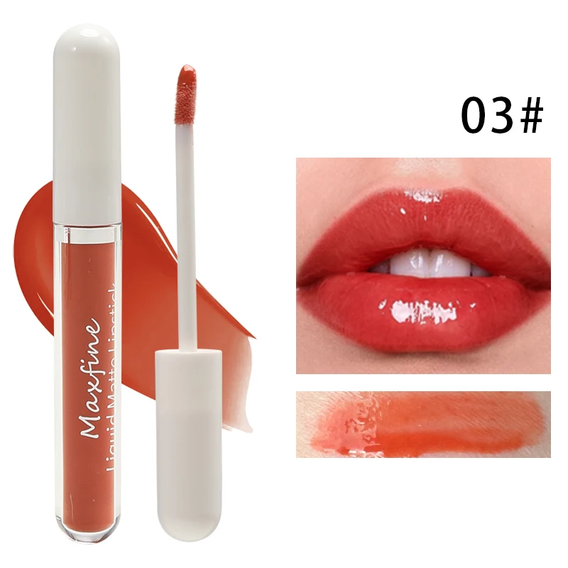 Lustrzana szminka glazura długotrwała bez smug - tani K-beauty Ciemny szary