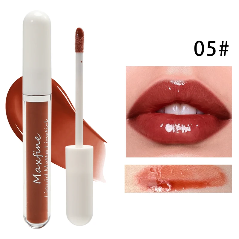 Lustrzana szminka glazura długotrwała bez smug - tani K-beauty śliwka