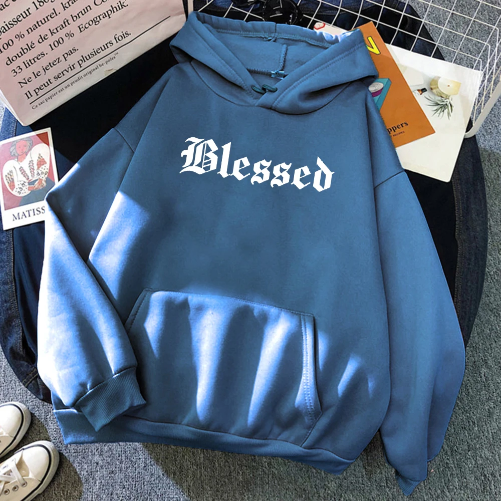 Luźna bluza polarowa z kapturem w stylu streetwear Armijna zieleń