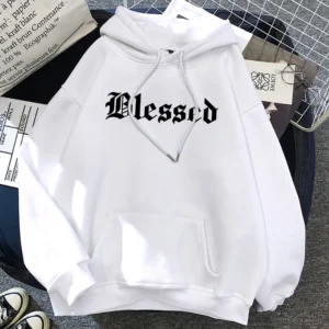 Luźna bluza polarowa z kapturem w stylu streetwear Khaki