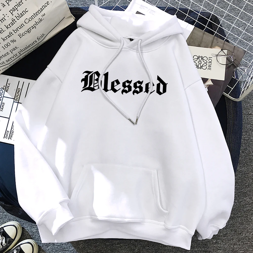 Luźna bluza polarowa z kapturem w stylu streetwear Khaki