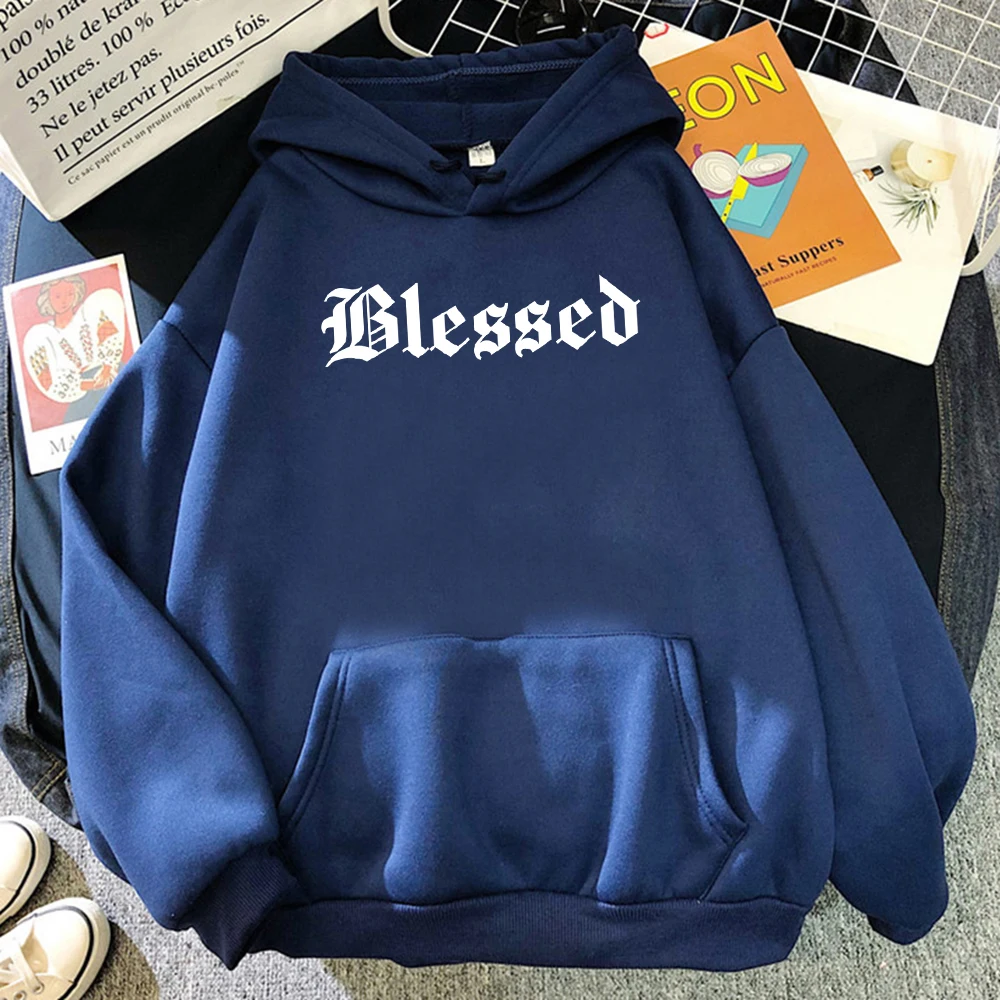 Luźna bluza polarowa z kapturem w stylu streetwear Zielony