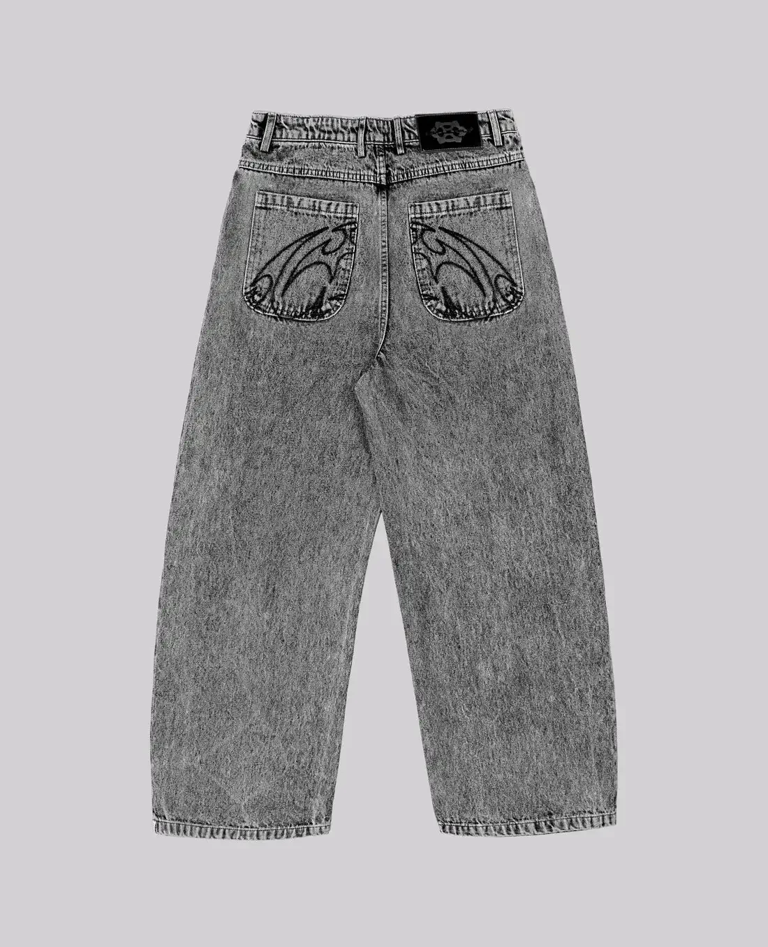 Luźne jeansy w stylu Y2K gothic streetwear Khaki