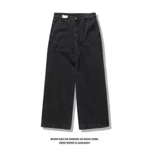 Luźne jeansy w stylu Y2K gothic streetwear Pomarańczowy