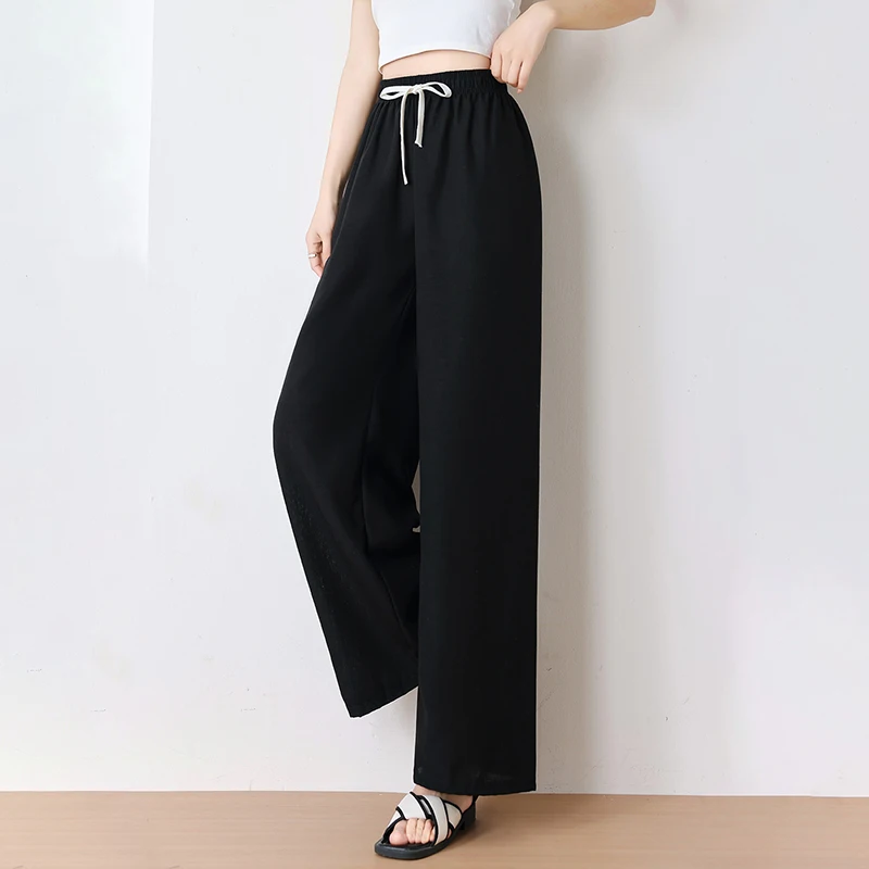 Luźne spodnie damskie plus size – codzienne i wygodne Czarny