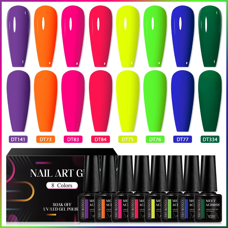 Magnetyczny żel do paznokci cat eye Moonlight – zestaw 8 sztuk Jasnoszary