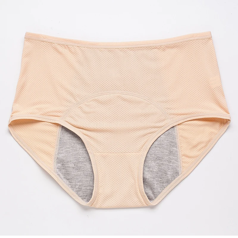 Majtki menstruacyjne damskie bawełniane L-8XL Błękitny