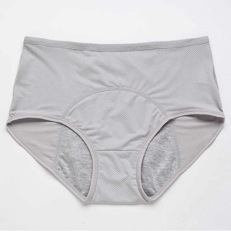 Majtki menstruacyjne damskie bawełniane L-8XL Brązowy