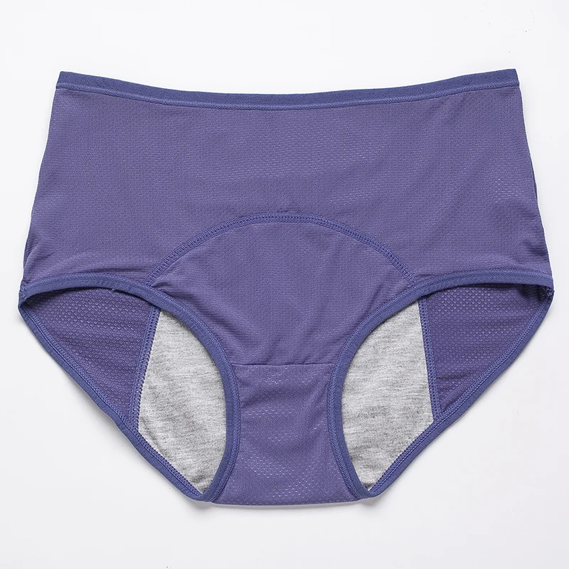 Majtki menstruacyjne damskie bawełniane L-8XL Niebieski
