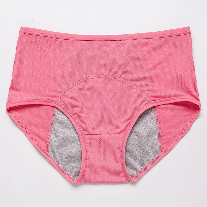 Majtki menstruacyjne damskie bawełniane L-8XL Różowy