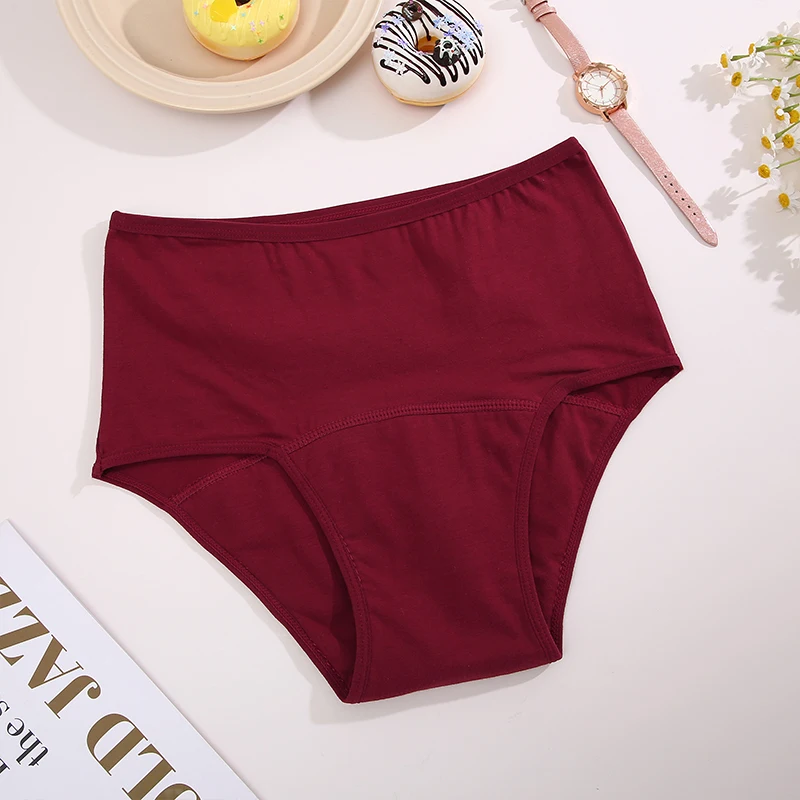 Majtki menstruacyjne damskie z wysokim stanem Czarny