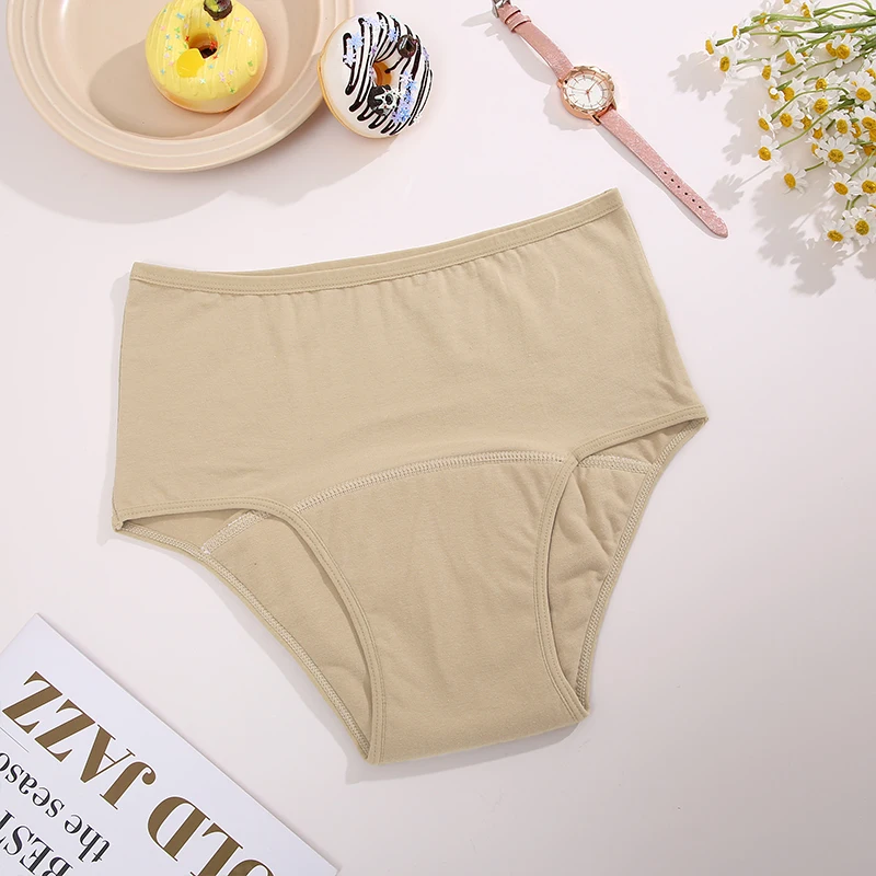 Majtki menstruacyjne damskie z wysokim stanem Szary