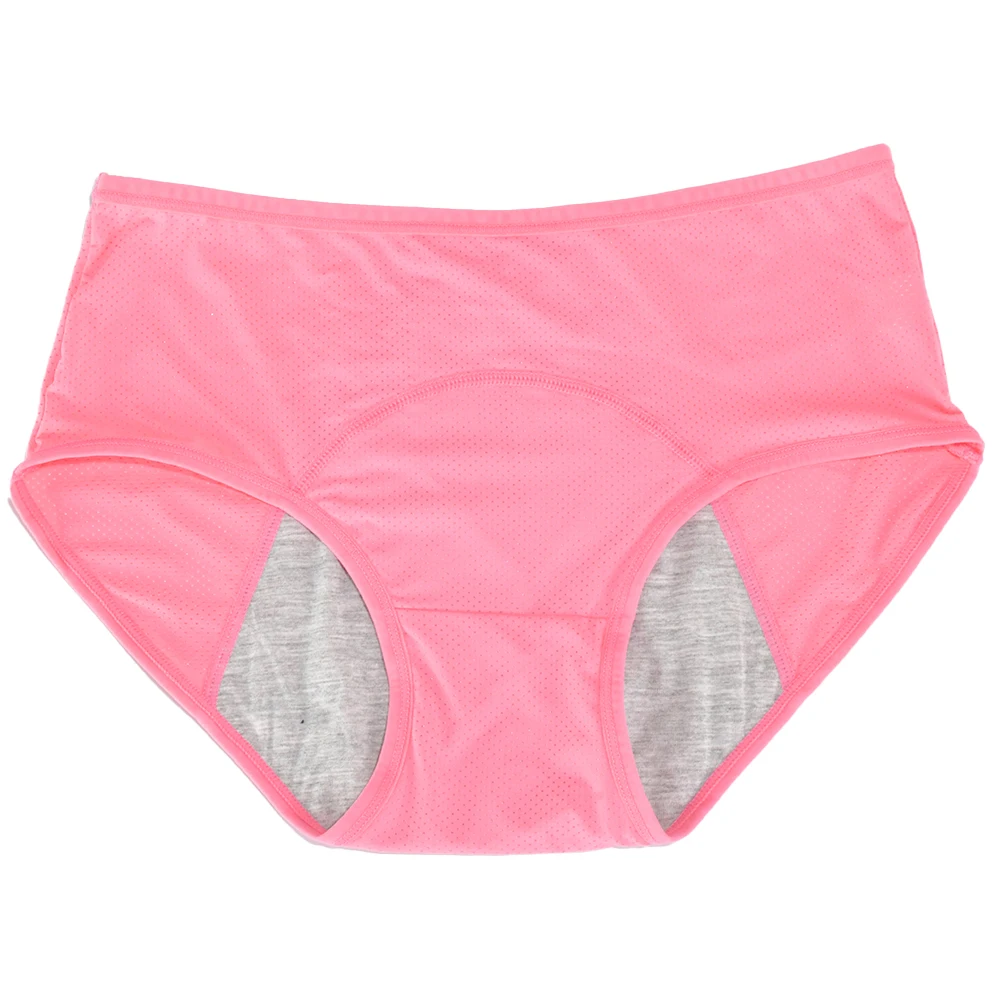 Majtki menstruacyjne jedwabiste z wysokim stanem wodoodporne plus size Czarny