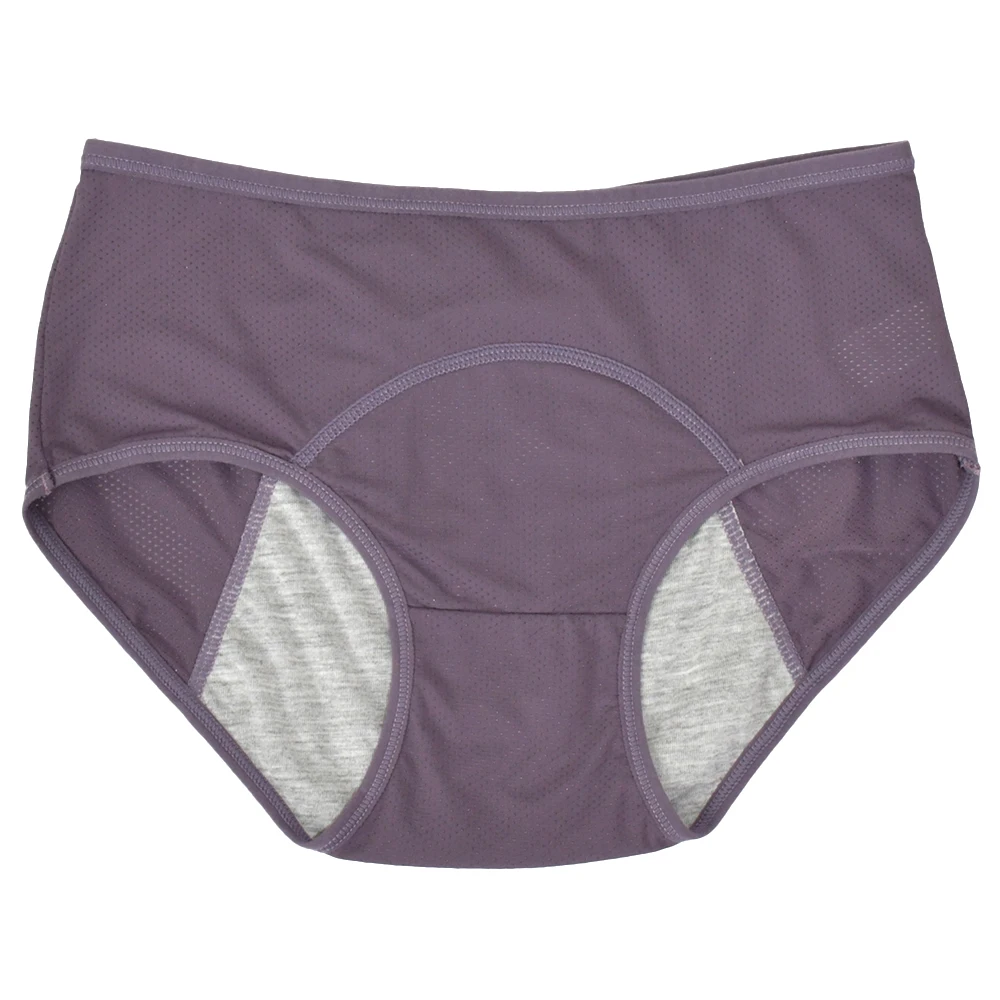 Majtki menstruacyjne jedwabiste z wysokim stanem wodoodporne plus size Złoto