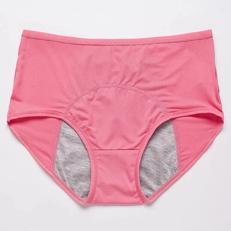 Majtki menstruacyjne plus size z wysokim stanem — oddychające i nieprzemakalne Biały