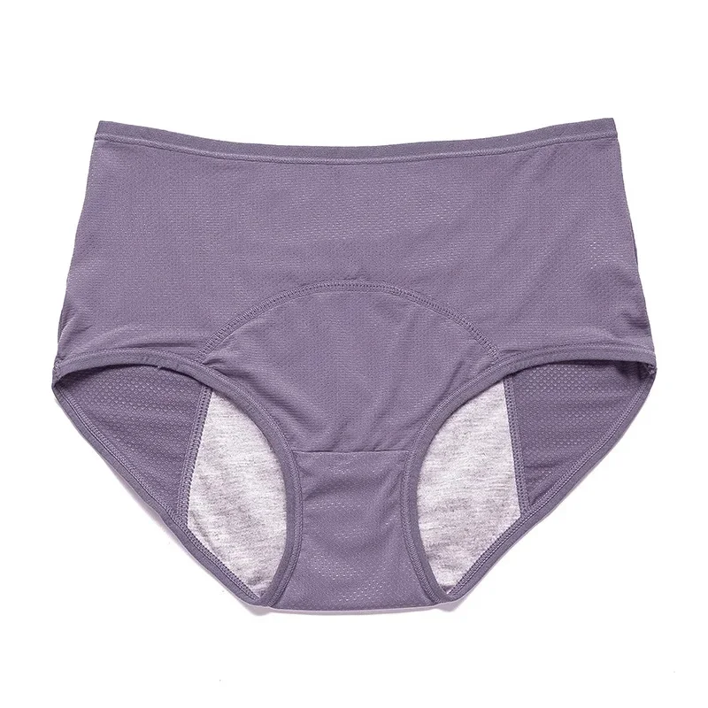 Majtki menstruacyjne plus size z wysokim stanem — oddychające i nieprzemakalne Zielony