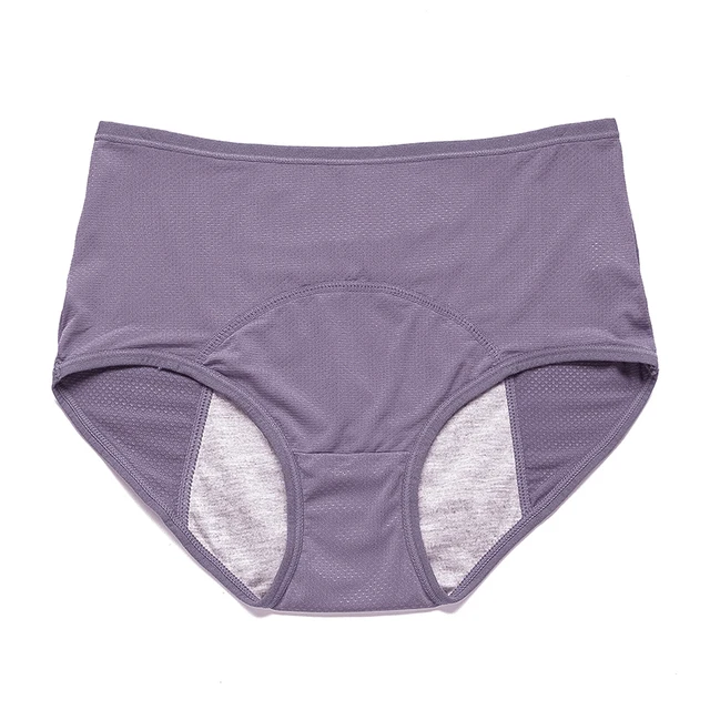 Majtki menstruacyjne wodoodporne plus size L–8XL szczelne bielizna fizjologiczna Brązowy