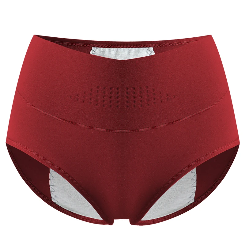 Majtki menstruacyjne damskie z wysokim stanem Błękitny