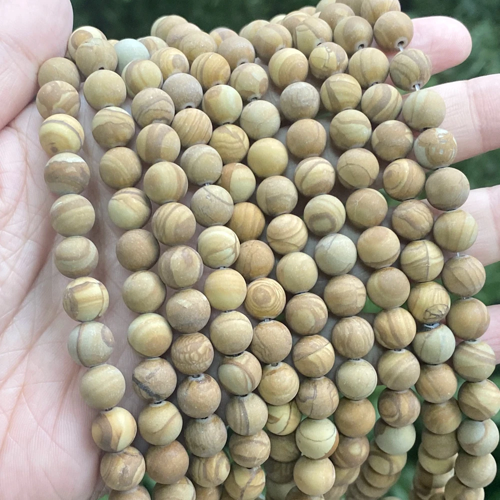 Matowe koraliki z kamieni naturalnych — jaspis, amazonit, agat, jadeit, turkus Fioletowy