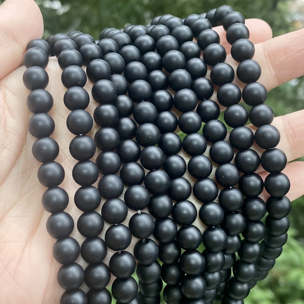 Matowe koraliki z kamieni naturalnych — jaspis, amazonit, agat, jadeit, turkus Zielony