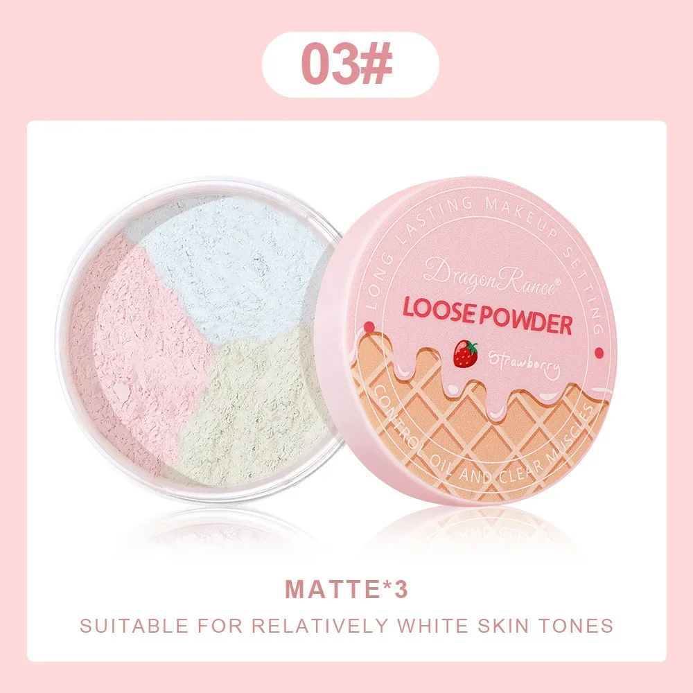 Matowy puder sypki do twarzy z kontrolą sebum - rozświetlający finishing Czekolada