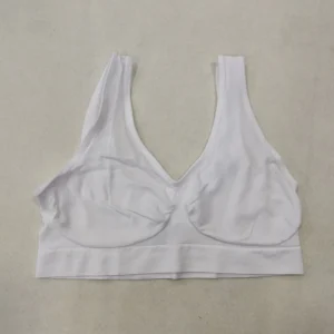 Miękki biustonosz do spania bez wkładek – wygodny bralette plus size Biały