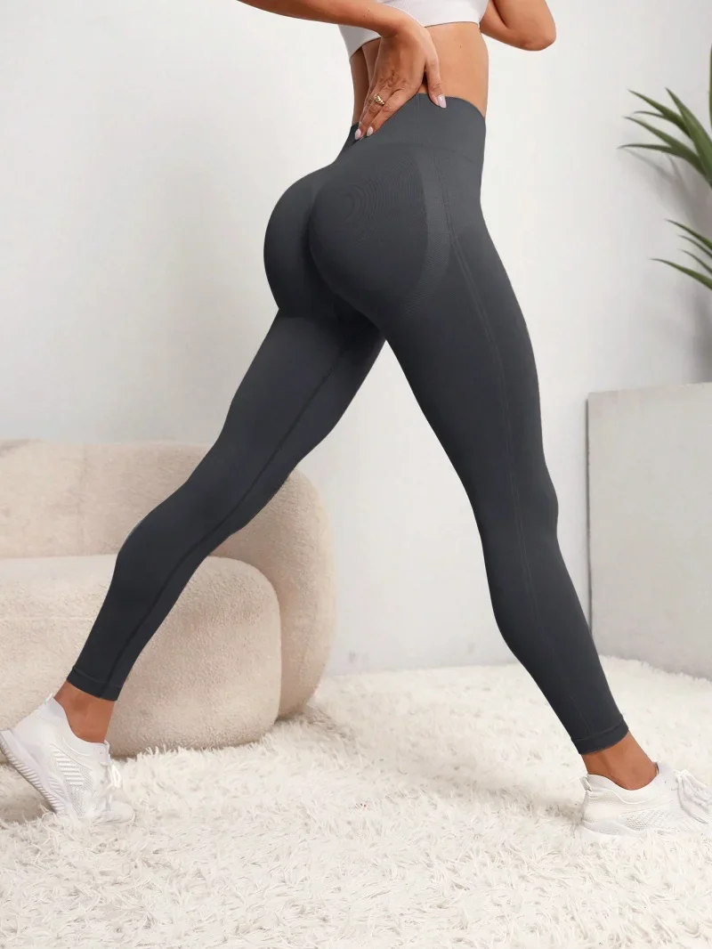 Miękkie legginsy z wysokim stanem modelujące pośladki do jogi i biegania Biały