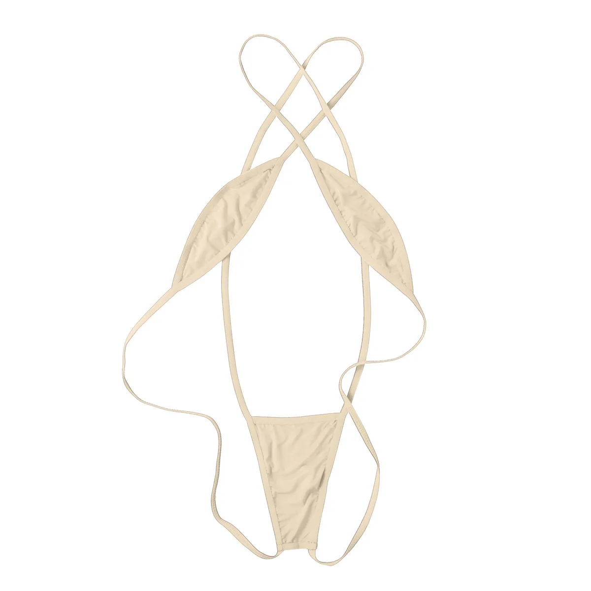 Mini bikini tanga bez pleców Strappy Criss Cross Kolba