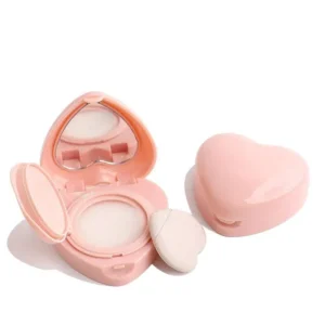 Mini etui z poduszką powietrzną na puder — przenośny pojemnik kosmetyczny Jasnoszary