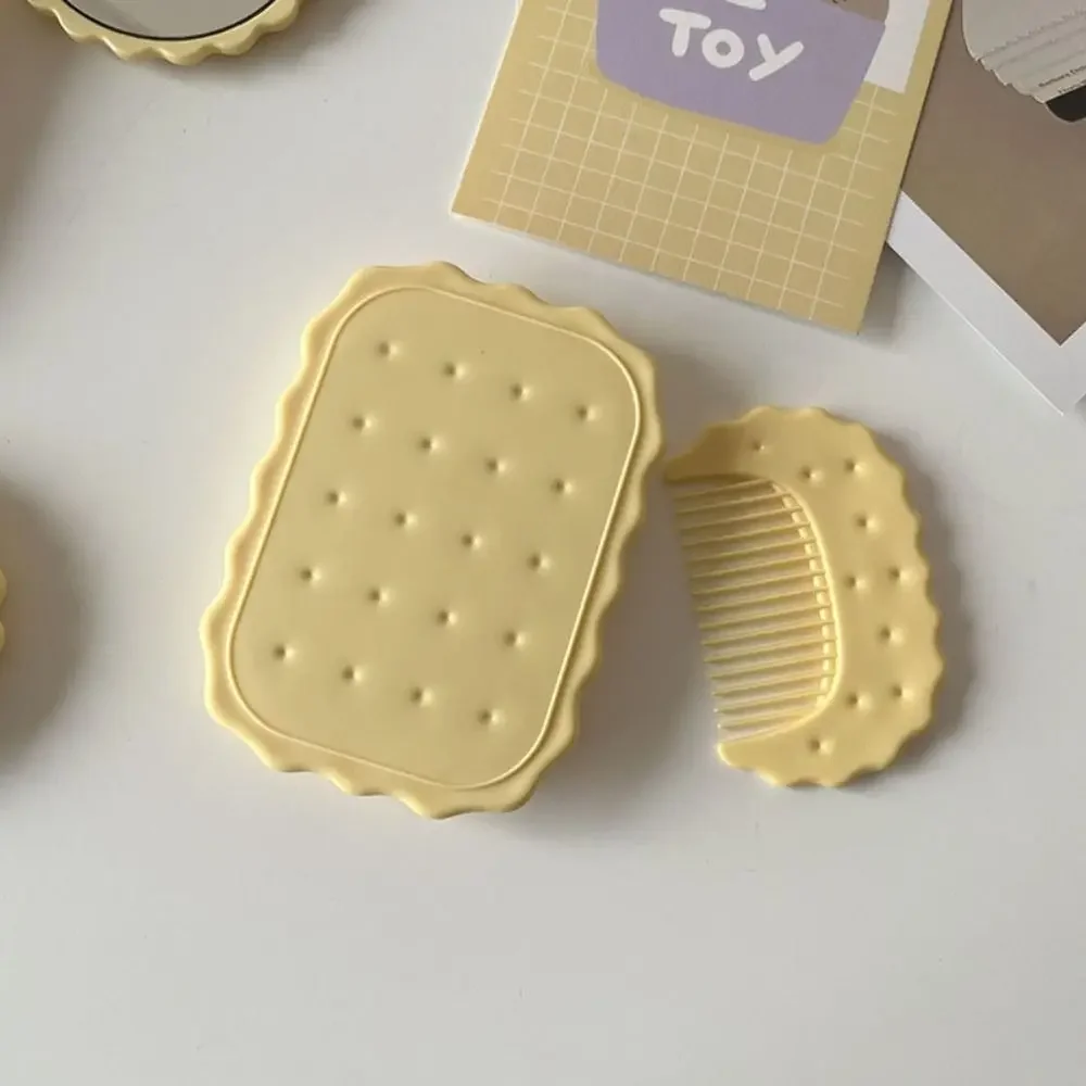 Mini lusterko kieszonkowe w kształcie ciasteczka składane Czarny