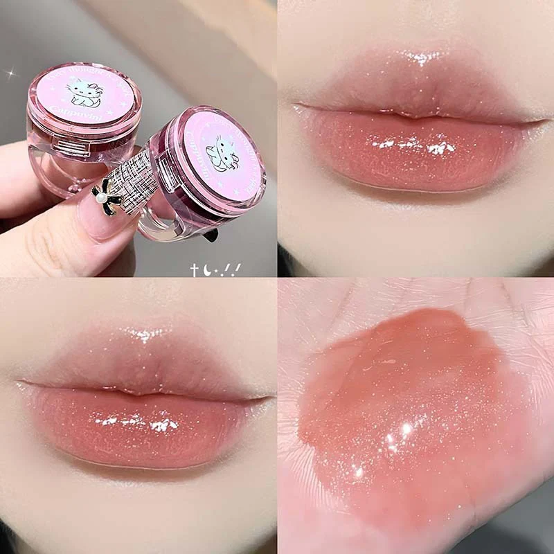 Mini pierścionkowa szminka jelly z połyskiem berry Błękitny