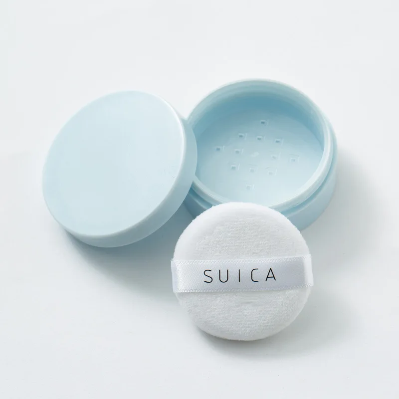 Mini puder sypki makaronik w słodkim opakowaniu z puszkiem Jasnozielony