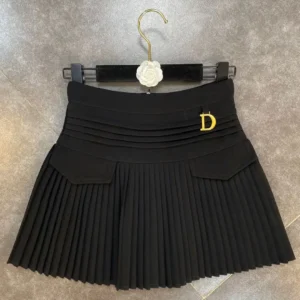 Mini spódnica plisowana slim fit streetwear kawaii Czarny