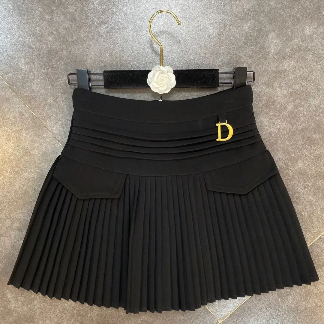 Mini spódnica plisowana slim fit streetwear kawaii Czarny