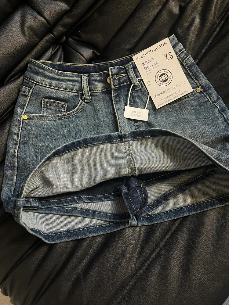 Mini spódniczka jeansowa Y2k vintage w stylu lat 90. Niebieski